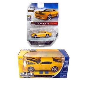  Set of 2: 1/64 and 1/24 Scale 2006 Camaro Yellow with 
