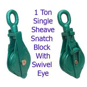  1 Ton Single Sheave Snatch Block With Swivel Eye: Home 