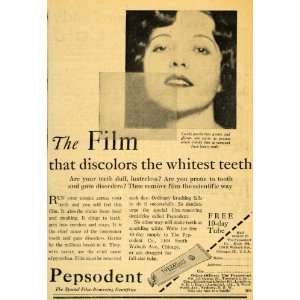  1929 Ad Pepsodent Toothpaste Dentifrice Teeth Whitening 