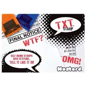  Mustard TXT Stamps   OMG & WTF Stamps: Office Products