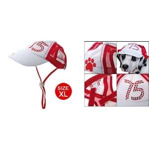   White Red Size XL Adjustable Hat Visor Sports Cap New: Pet Supplies