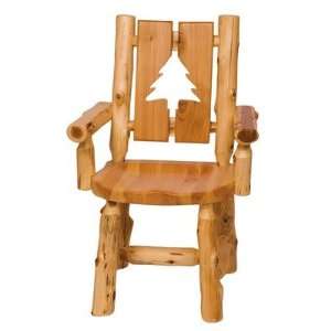 Fireside Lodge 1616 Traditional Cedar Log Cut Out Side Chair (Set of 2 