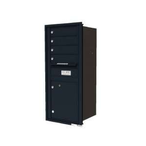 versatile™ 4C Horizontal Cluster Mailboxes in Black   Rear Loading  