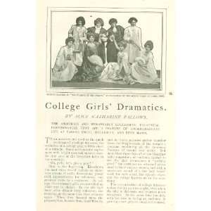  1902 College Girl Dramatics Smith Wellesley Vassar Bryn 