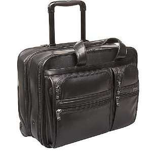 TUMI Alpha Wheeled Deluxe Expandable Leather Brief with computer brief 