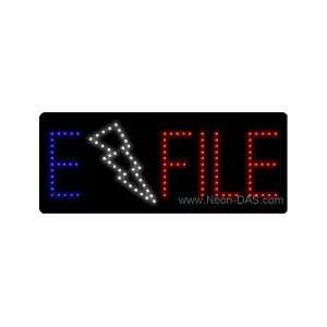  E File Taxes LED Sign 11 x 27