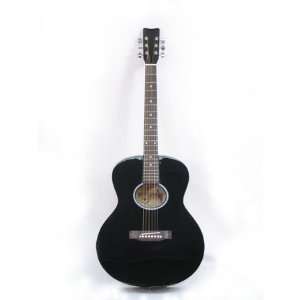    Black Acoustic Dreadnought Guitar with Gig Bag Musical Instruments