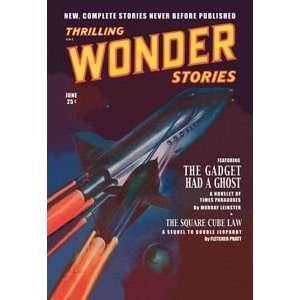 Thrilling Wonder Stories Attack of the Ghost Fleet   12x18 Framed 
