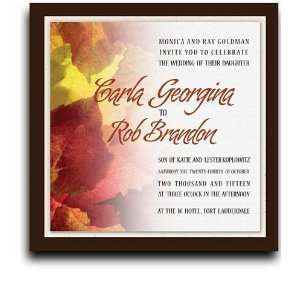    290 Square Wedding Invitations   Autumn Leaves: Office Products