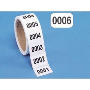    1 x 1 1/2 Consecutive Number Labels 0001 0500: Office Products