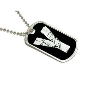  Letter Y Initial   Military Dog Tag Keychain: Automotive