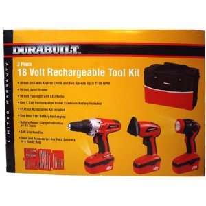   Tool Kit (Drill, Detail Sander, Flashlight, Accs.): Home Improvement