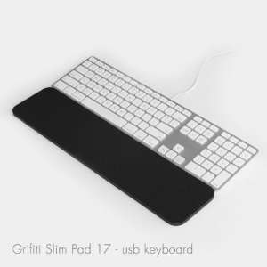  Grifiti Slim Pad 17 Black Wrist Rest for Apple® Mac Mini 
