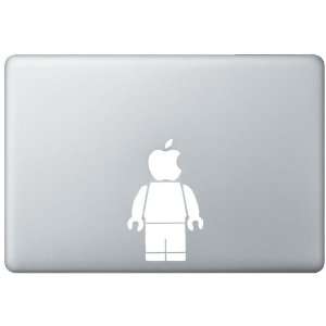  13 Mac Book Pro Lego Man Vinyl Decal/Sticker   White 