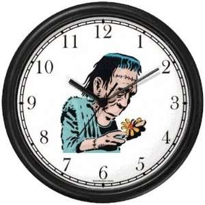  Frankenstein with Flower Wall Clock by WatchBuddy 