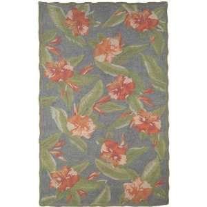  TransOcean Rugs Lido Hibiscus Bliss Turquoise Rectangle 3 