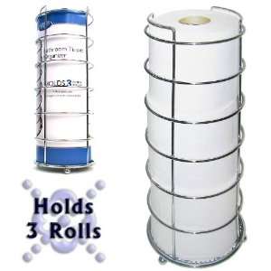   Chrome Toilet Paper Holder   Holds 3 Rolls    4 Pack 