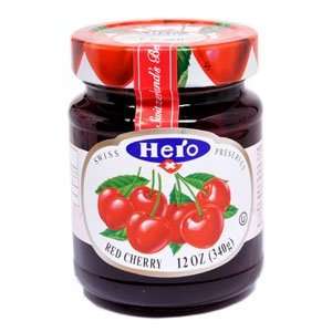 Hero Swiss Red Cherry Preserves,12oz:  Grocery & Gourmet 