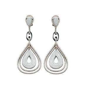  HIGH FASHION Rose gold DROP EARRINGS Masterpiece Jewels 