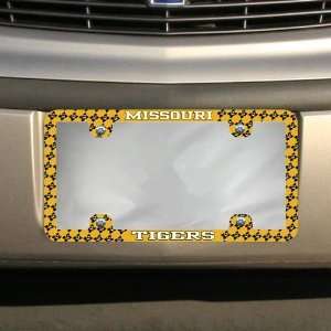 NCAA Missouri Tigers Thin Rim Mini Logo License Plate Frame:  