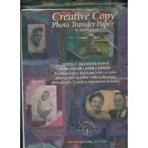  6 Sheets. Creative Copy Photo Transfer Paper. Quiltmakers 