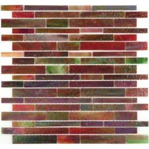   Bricks Purple Brick Victorian Glossy & Iridescent Glass Tile   13203