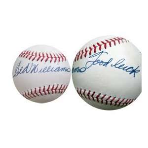  Ted Williams Good Luck Signed Baseball: Sports & Outdoors