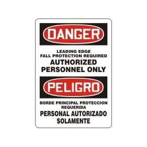  LEADING EDGE FALL PROTECTION REQUIRED AUTHORIZED PERSONNEL 
