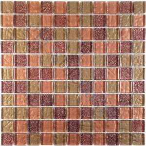   /Copper Crystile Blends Glossy Glass Tile   14878: Home Improvement