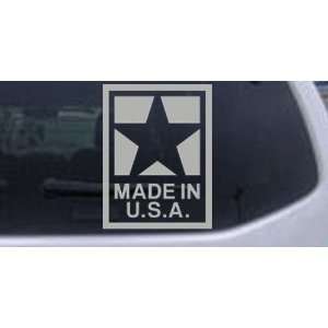 Silver 20in X 15.2in    Made In the USA Military Car Window Wall 