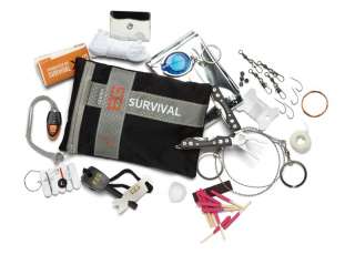   Kit has essential items for surviving outdoors. View larger