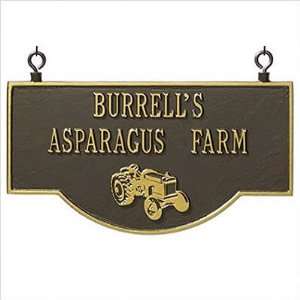 Whitehall Products 1624 Tractor Plaque Color: Black Background/Silver 