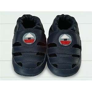  Shooshoos Baby Shoes: Navy / Yacht Sandal (Size=M:6 12M 
