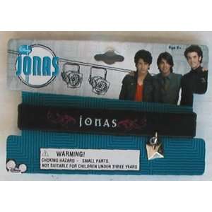  Disney Jonas Brothers Black Wristband with Charm: Toys 
