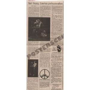  Neil Young 1971 Los Angeles Newspaper Concert Review