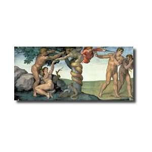 Sistine Chapel Ceiling 150812 The Fall Of Man 1510 post Restoration 