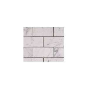  (Sample) Carrara Bianco 2x4 Honed Marble Mosaic: Home 