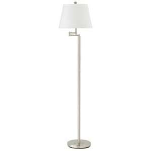  Andros Brushed Steel Finish Swing Arm Floor Lamp: Home 