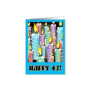  Sparkly candles  43rd Birthday Card Toys & Games