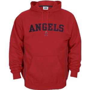  Los Angeles Angels Red Big Break Hooded Sweatshirt: Sports 