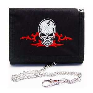  Rock N Roll Never Die Skull Chain Wallet Toys & Games