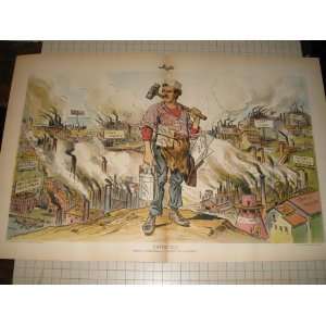  Color Litho: American Workingman   Labor   Satisfied: Everything Else