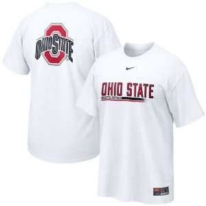   : Nike Ohio State Buckeyes White Practice T shirt: Sports & Outdoors