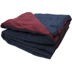  Percale Covered Comforter, Twin Size, Navy   Hunter Green 