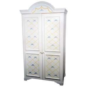   painted armoire   lattice & bows by sweet beginnings