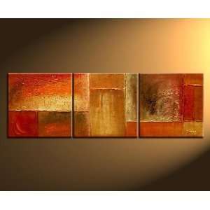   Oil Painting Hand Painted Wall Art 3 Piece Bang Art: Home & Kitchen