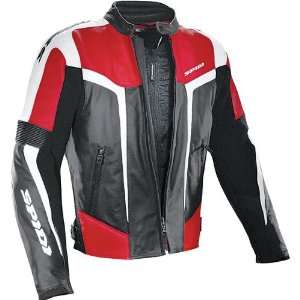  Spidi Gara Leather Jacket   42 US/ 52 Euro/Black/Red 