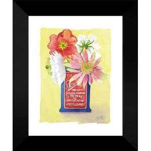   Robbin Gourley FRAMED Art 15x18 Flowers Redblue Can Home & Kitchen