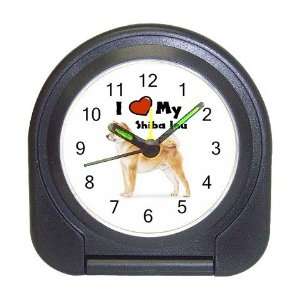 Love My Shiba Inu Travel Alarm Clock:  Home & Kitchen