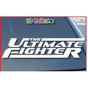 Ultimate Fighter Car Window Vinyl Decal Sticker 12 Wide (Color: White 